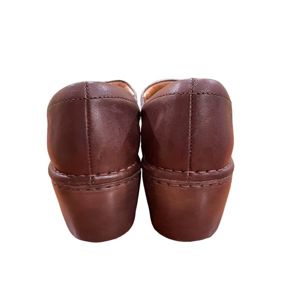 Ariat Danish Clogs Brown Leather Slip-on Wedge Shoes Size 38 - Picture 3 of 8